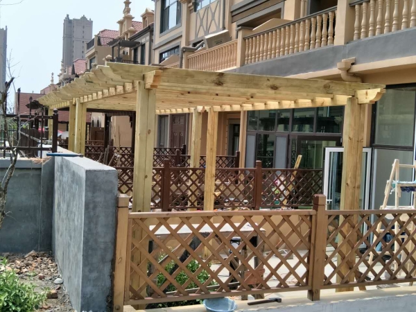 枣庄木塑廊架围栏